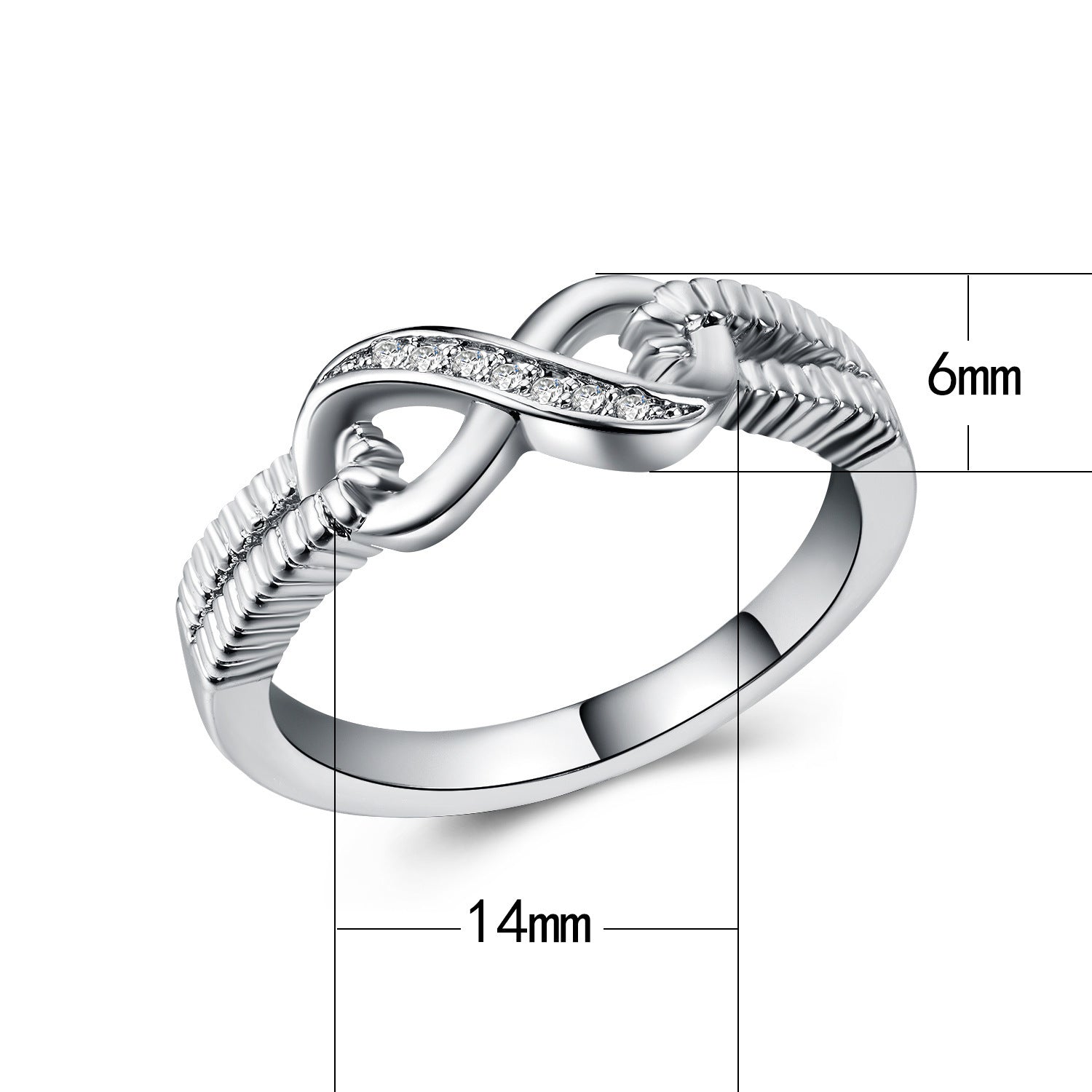 Copper Plated Gold and Zircon Wedding Rings