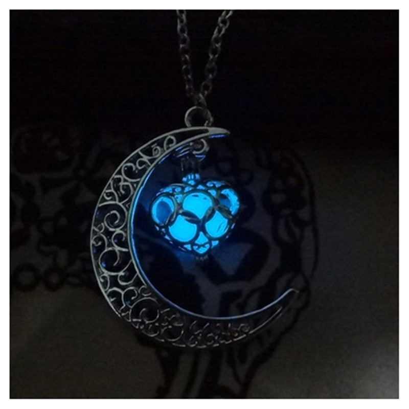 Glowing Silver Plated Chain Necklaces