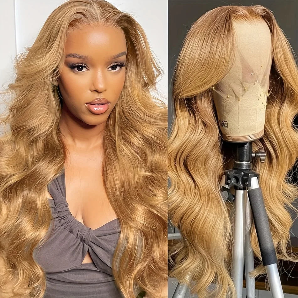 13x6 HD Body Wave Honey Blonde Lace Front Human Hair Wig