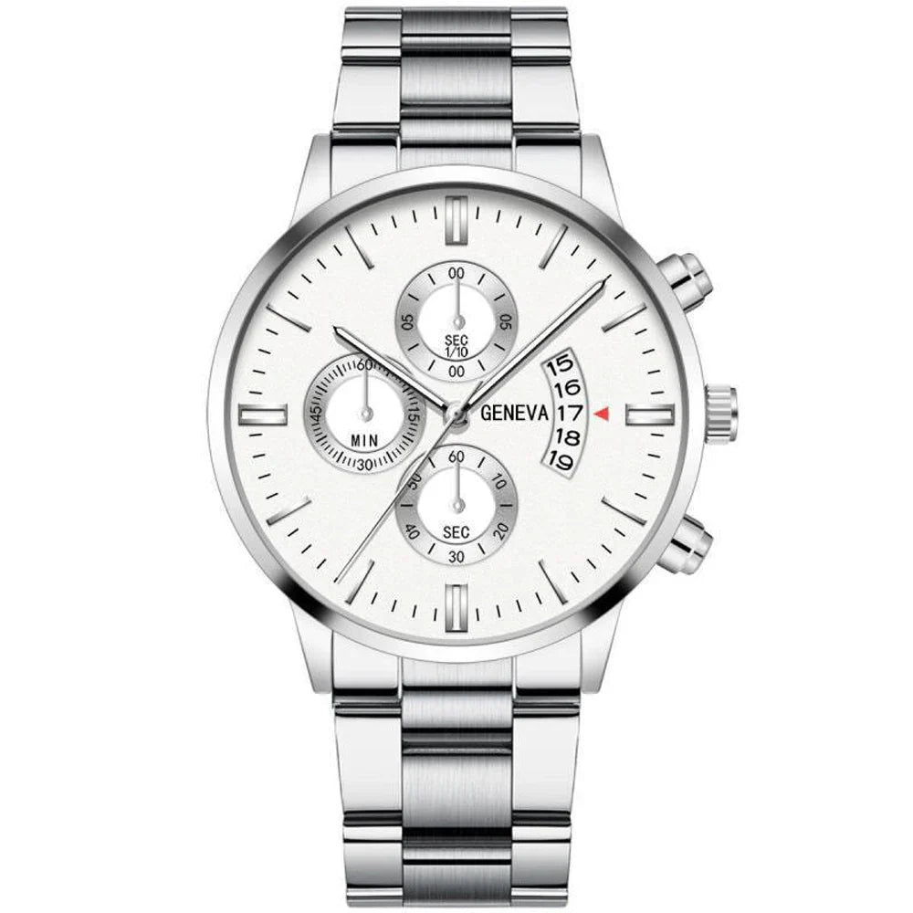 Leisure Black Stainless Steel Watch