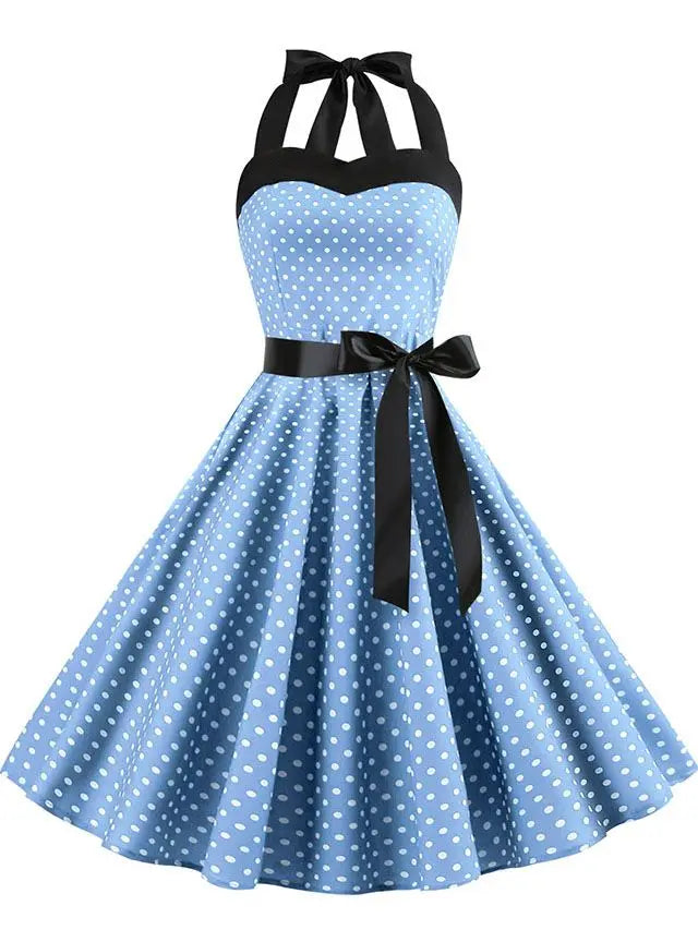 Polka Dot Print Summer Dress