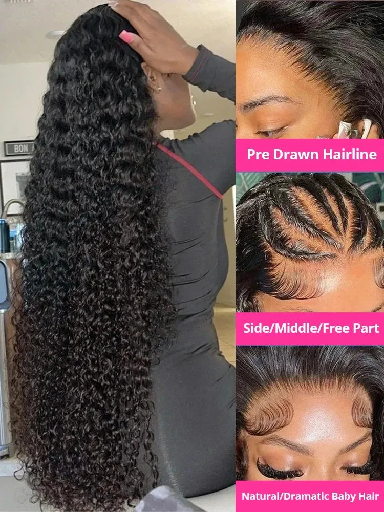Brazilian Water Deep Wave Lace Front Wigs