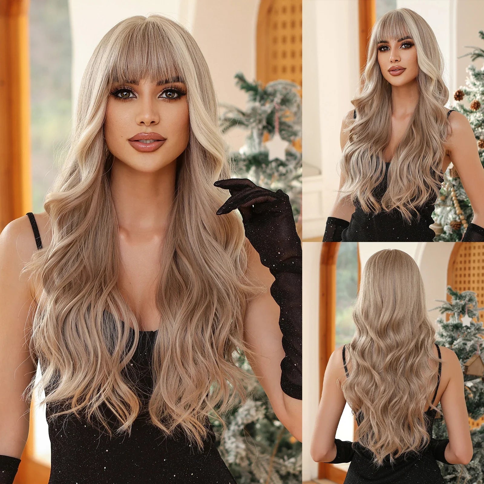 Copper Ginger Long Wavy Synthetic Wigs