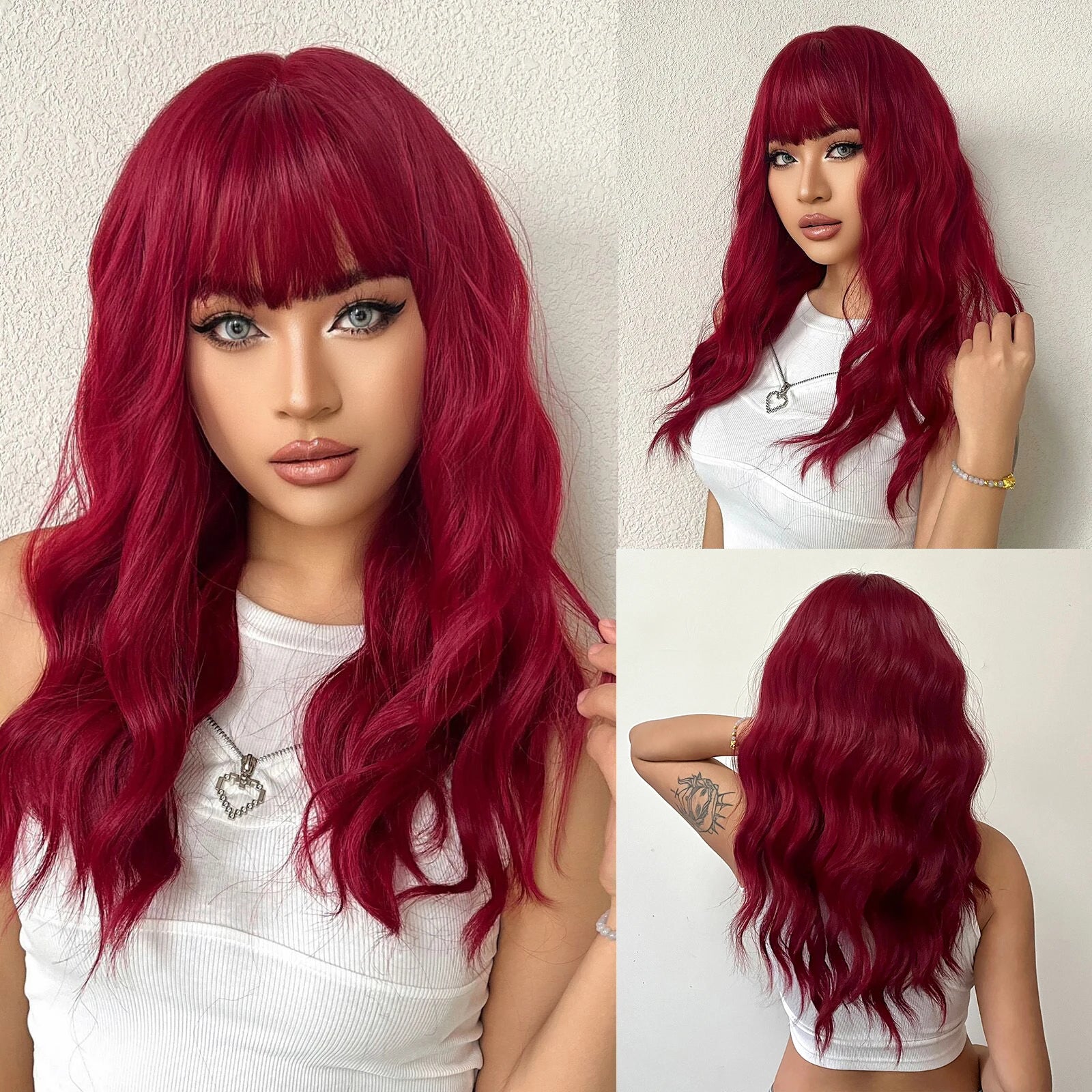 Brown Highlight Synthetic Wigs