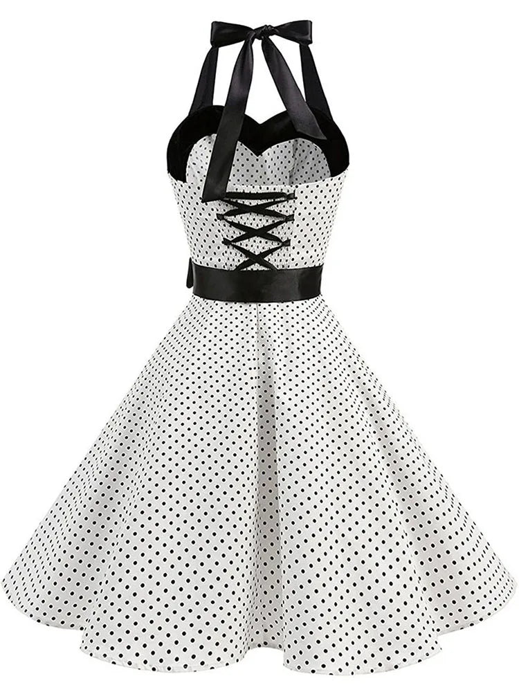 Polka Dot Print Summer Dress