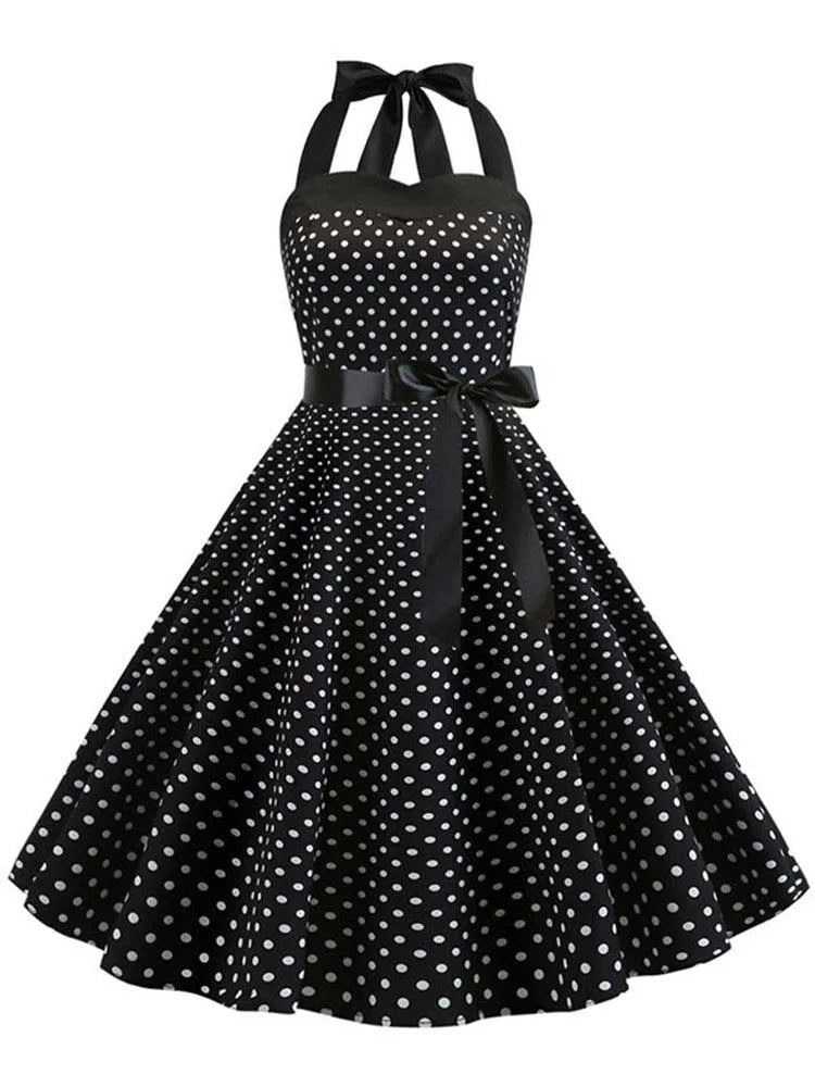 Polka Dot Print Summer Dress
