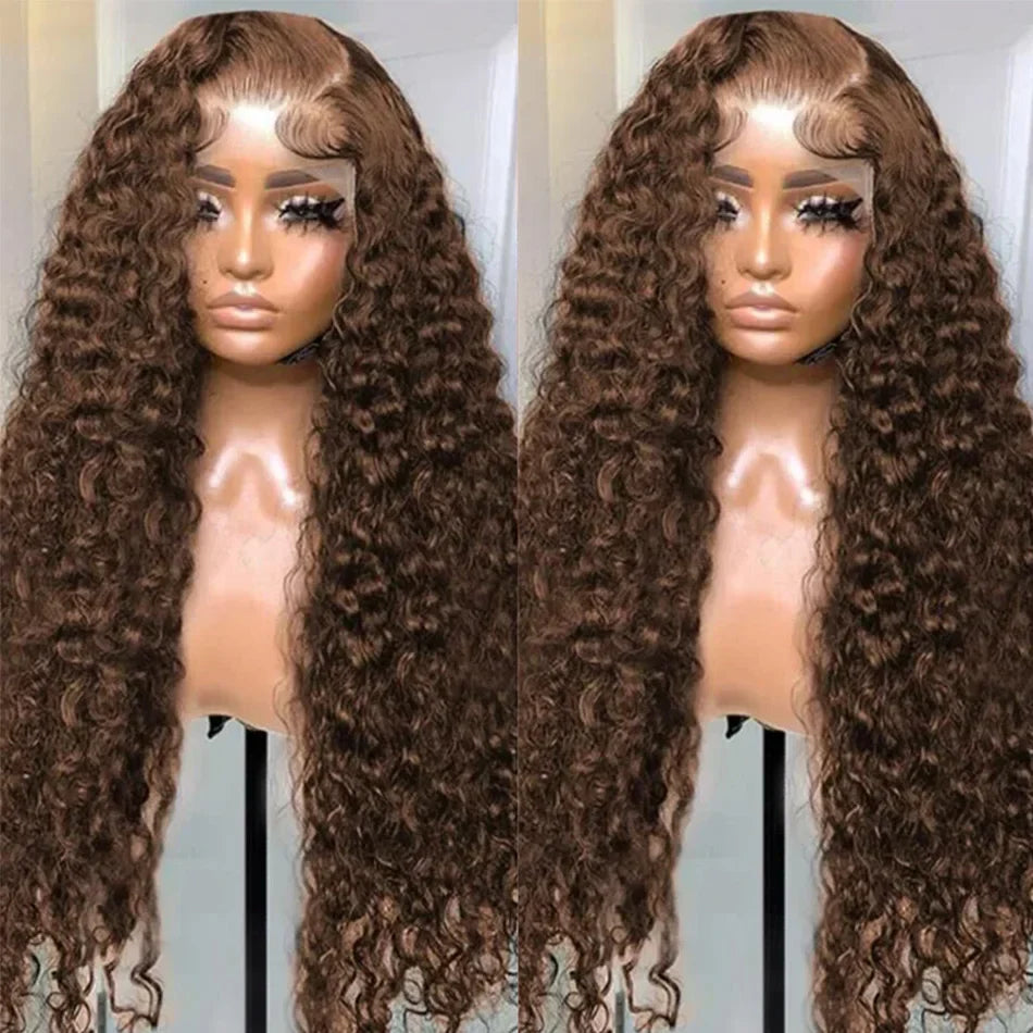Deep Wave Frontal Curly Hair Wigs