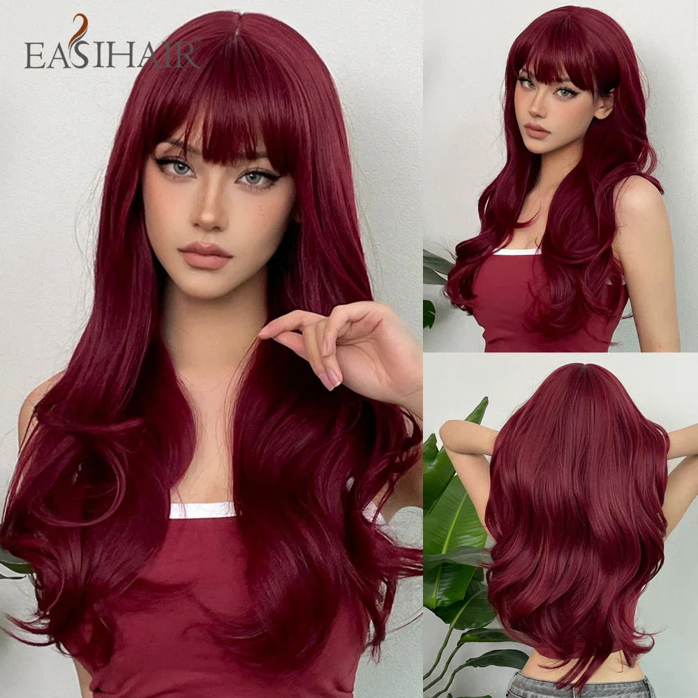 Blonde Golden Long Straight Synthetic Wigs