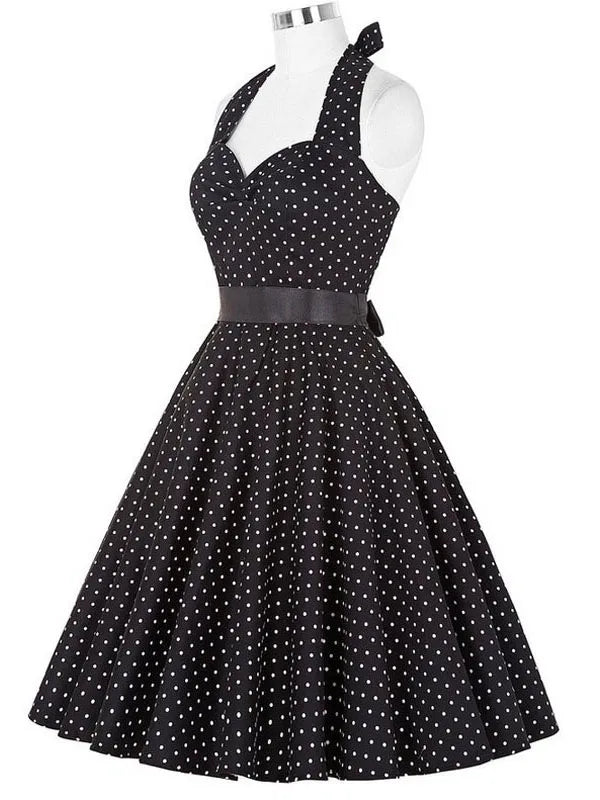 Polka Dot Print Summer Dress