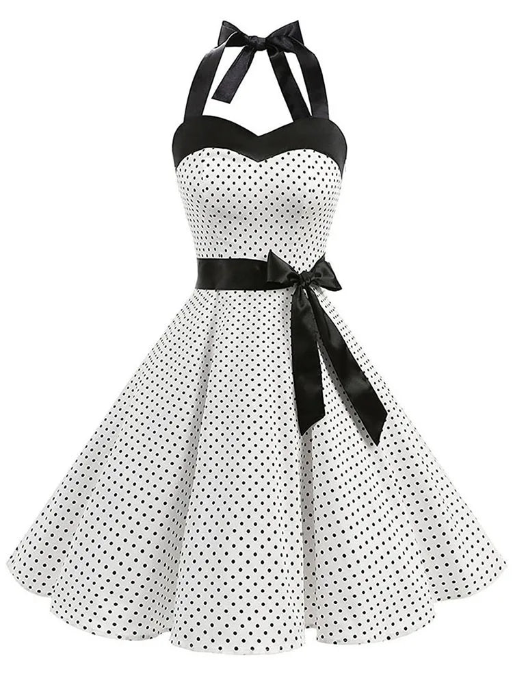 Polka Dot Print Summer Dress