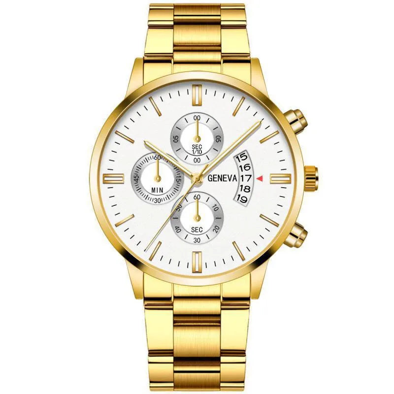 Leisure Black Stainless Steel Watch
