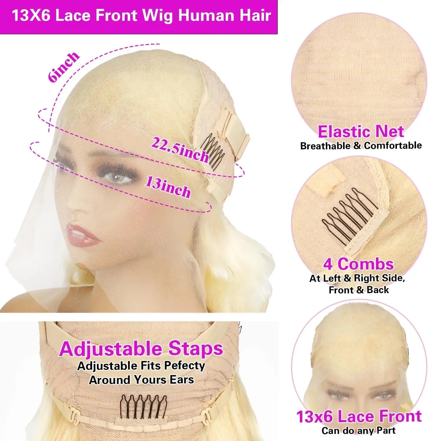 Body Wave Blonde Hd Lace Frontal Curly Hair Wigs