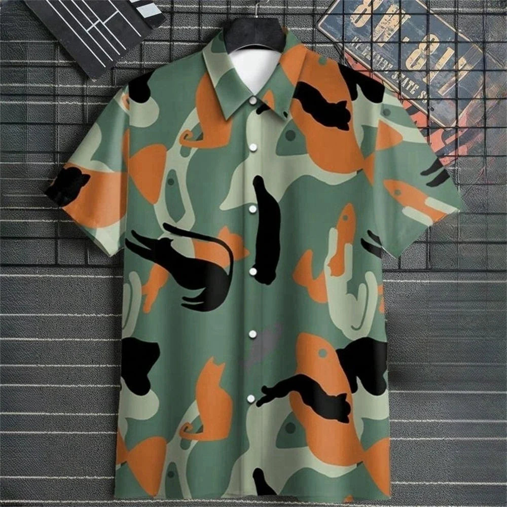 3d Patchwork Printing Hawaiian Shirts