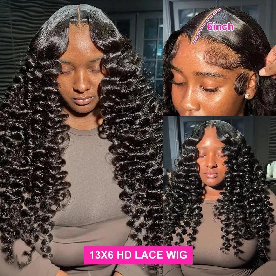Curly HD Lace Frontal Human Hair Wigs