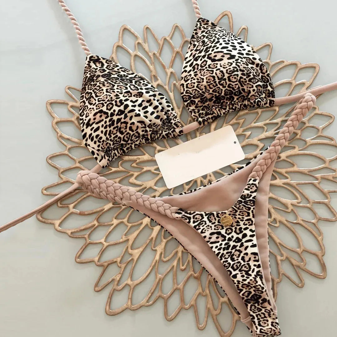 Split Print Swimwear