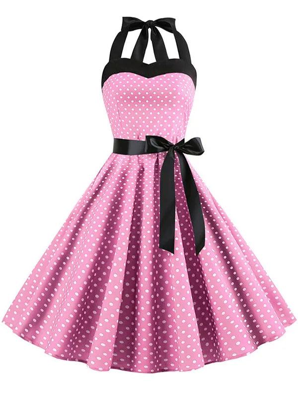Polka Dot Print Summer Dress