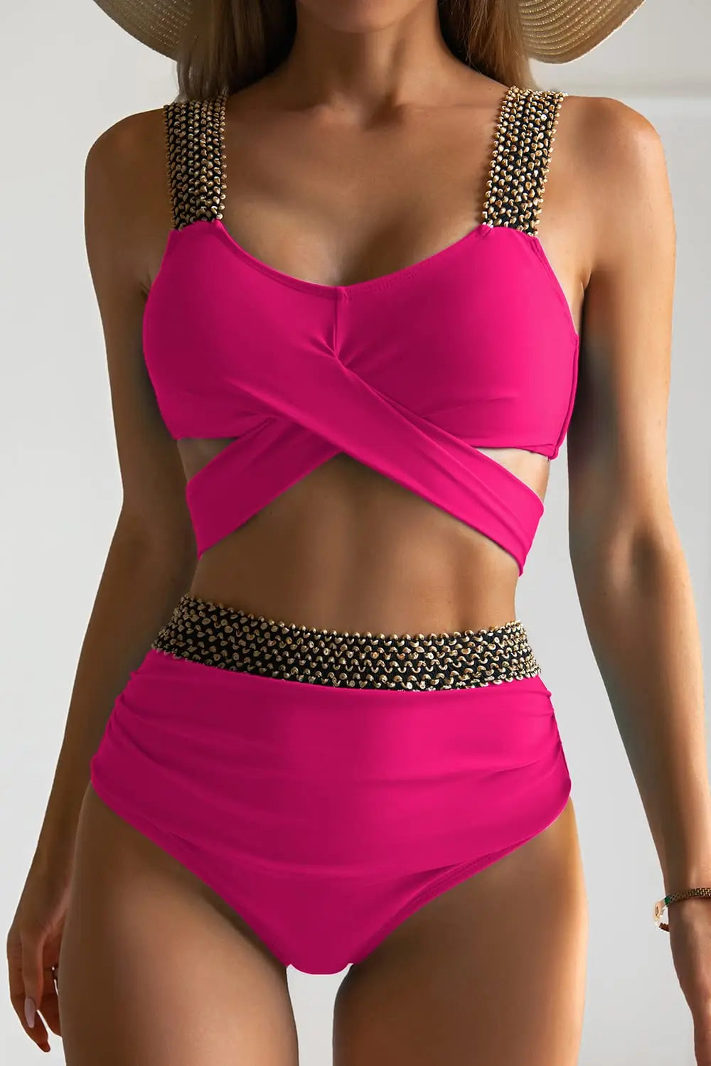 Cross High Waist Bikinis