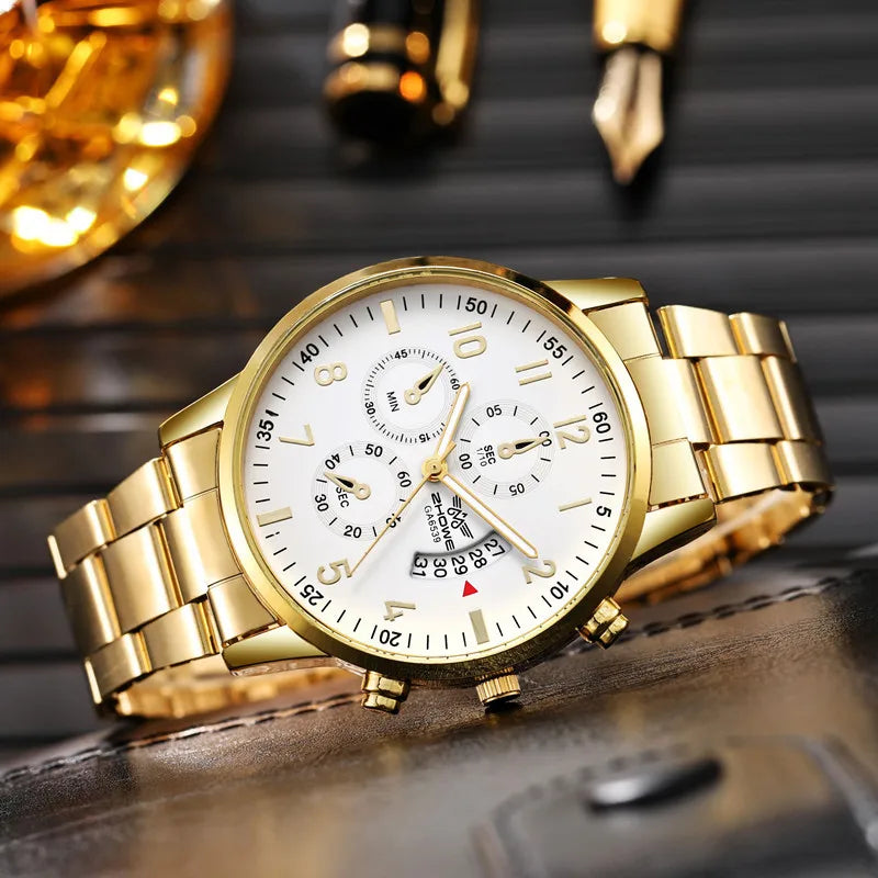 Luxury Steel Belt Watch