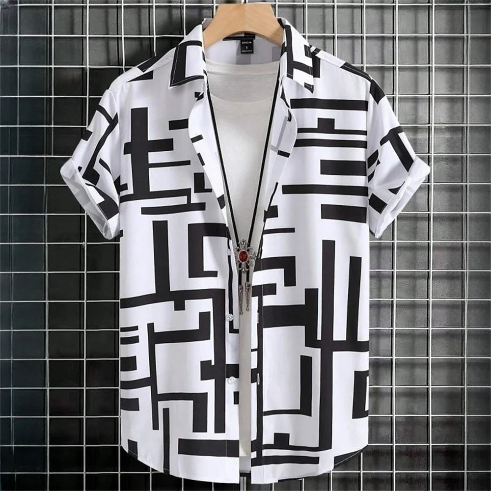 3d Patchwork Printing Hawaiian Shirts
