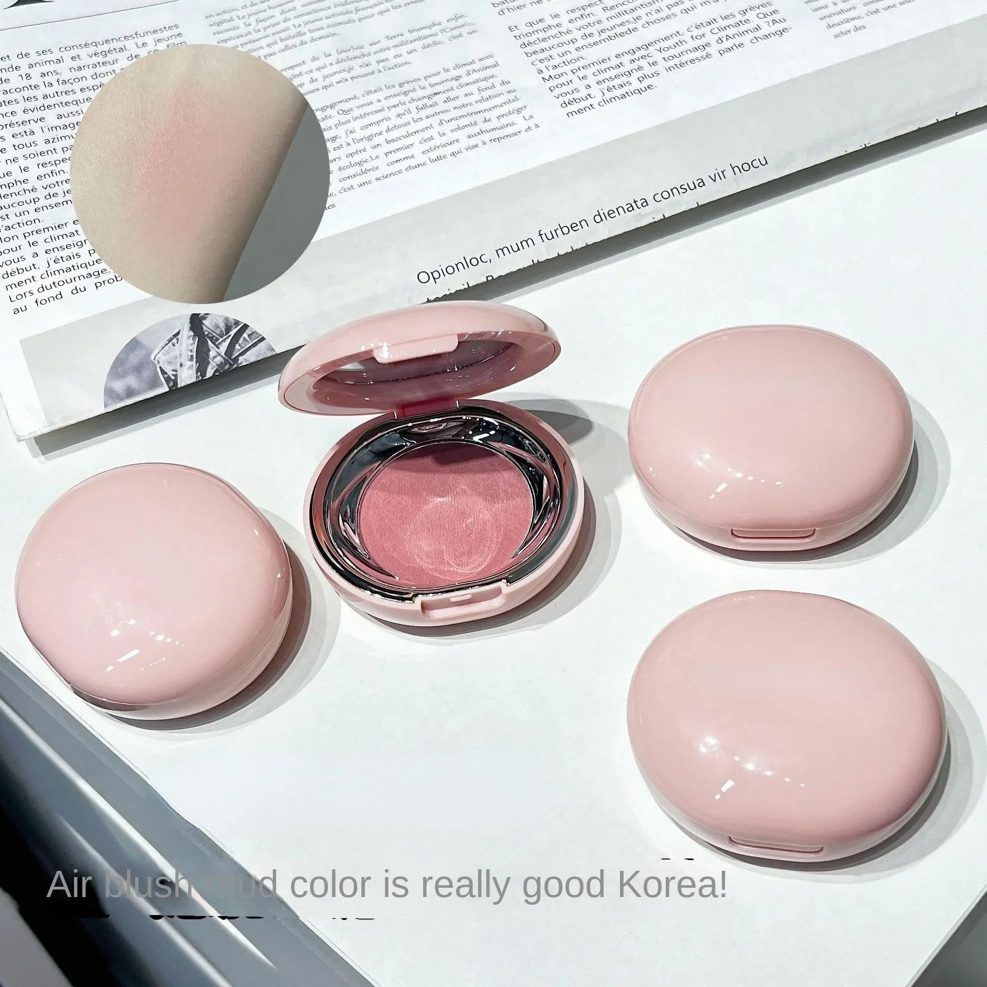 Pink Blusher Mud Palette Face Rouge