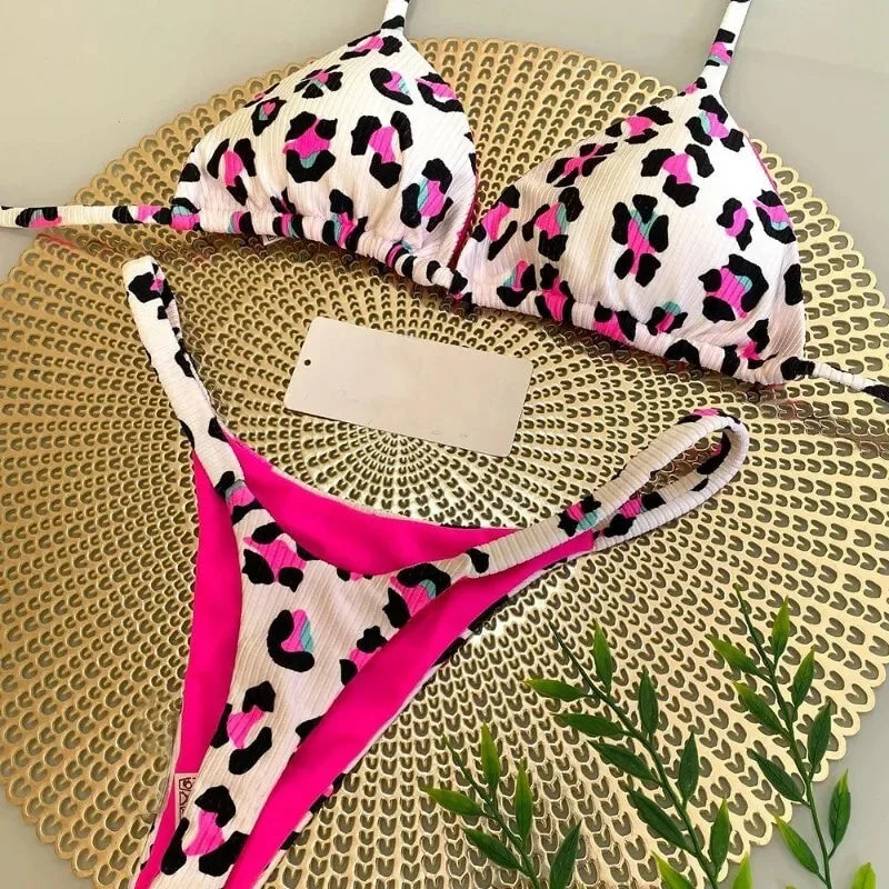 Split Print Swimwear