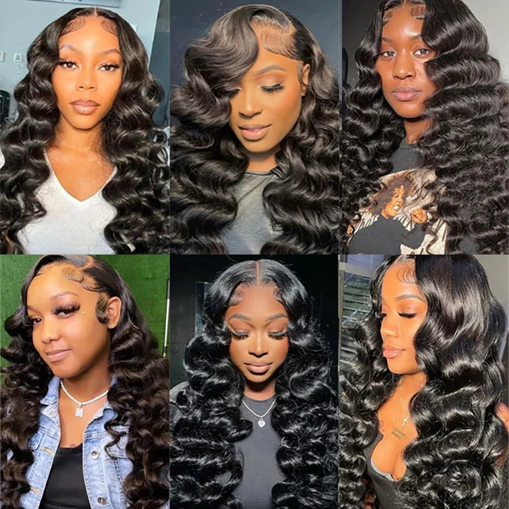 Loose Deep Wave HD Transparent Human Hair Wig