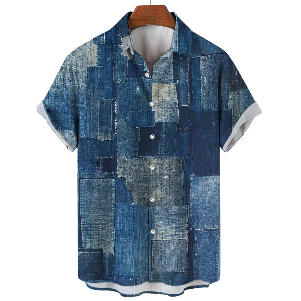 Patchwork Design Printed Pattern Shirts