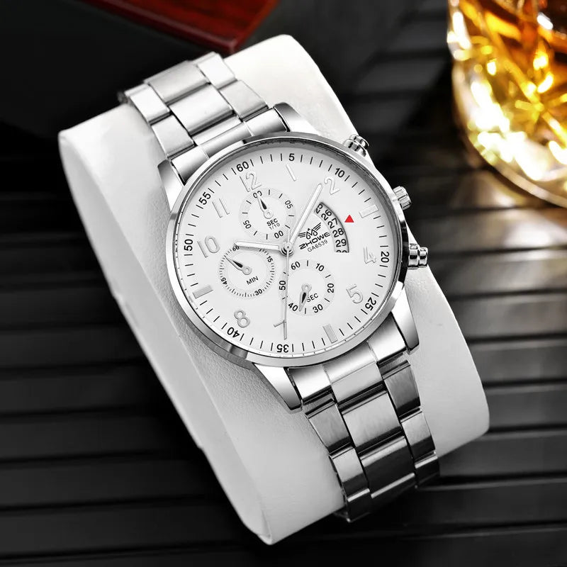 Luxury Steel Belt Watch