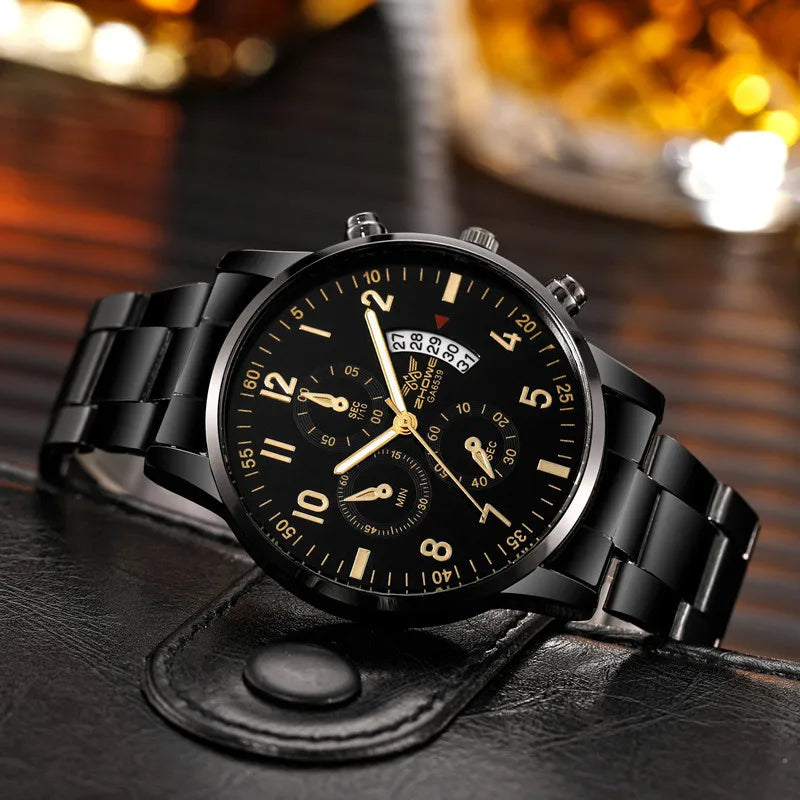 Luxury Steel Belt Watch