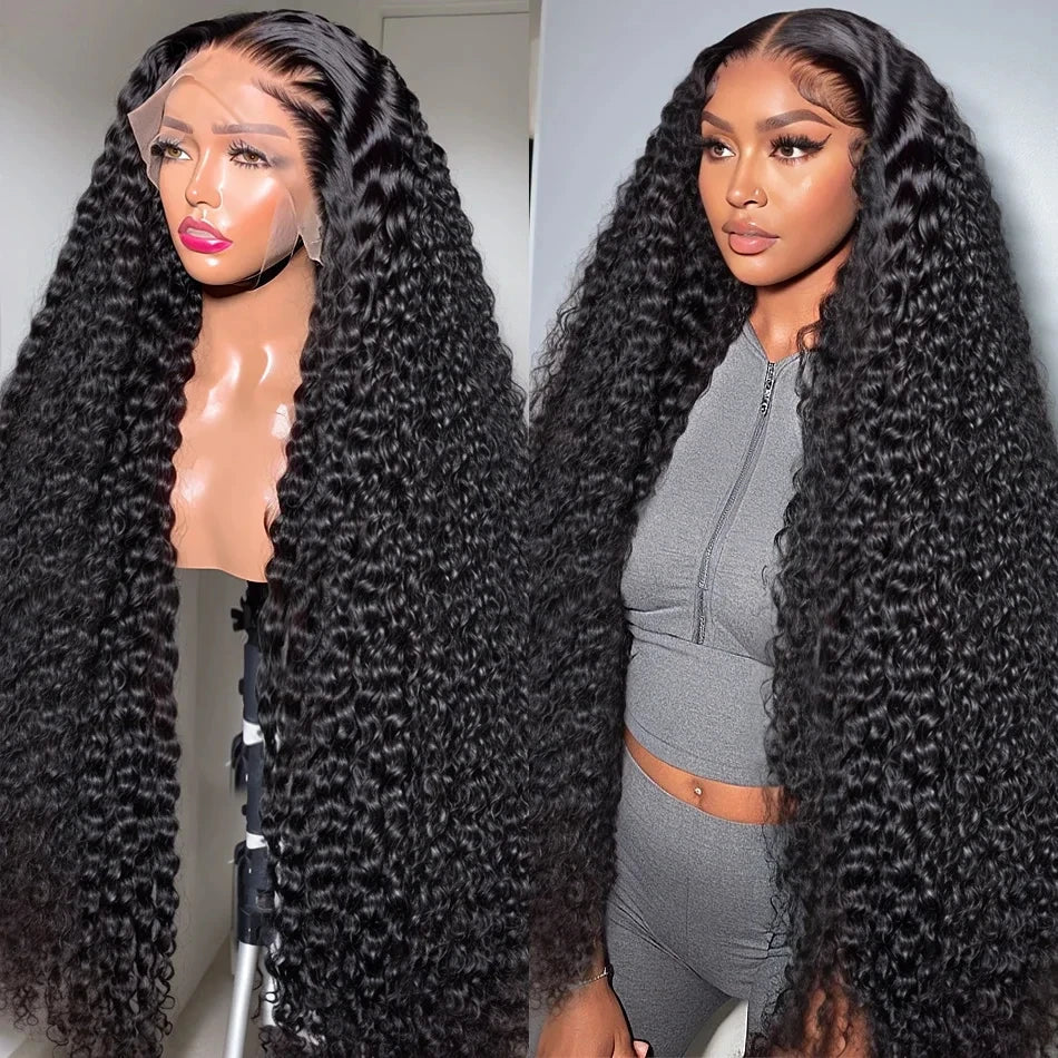 Deep Wave Frontal Hd Lace Curly Hair Wigs