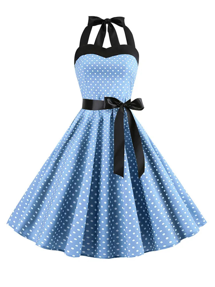 Polka Dot Print Summer Dress