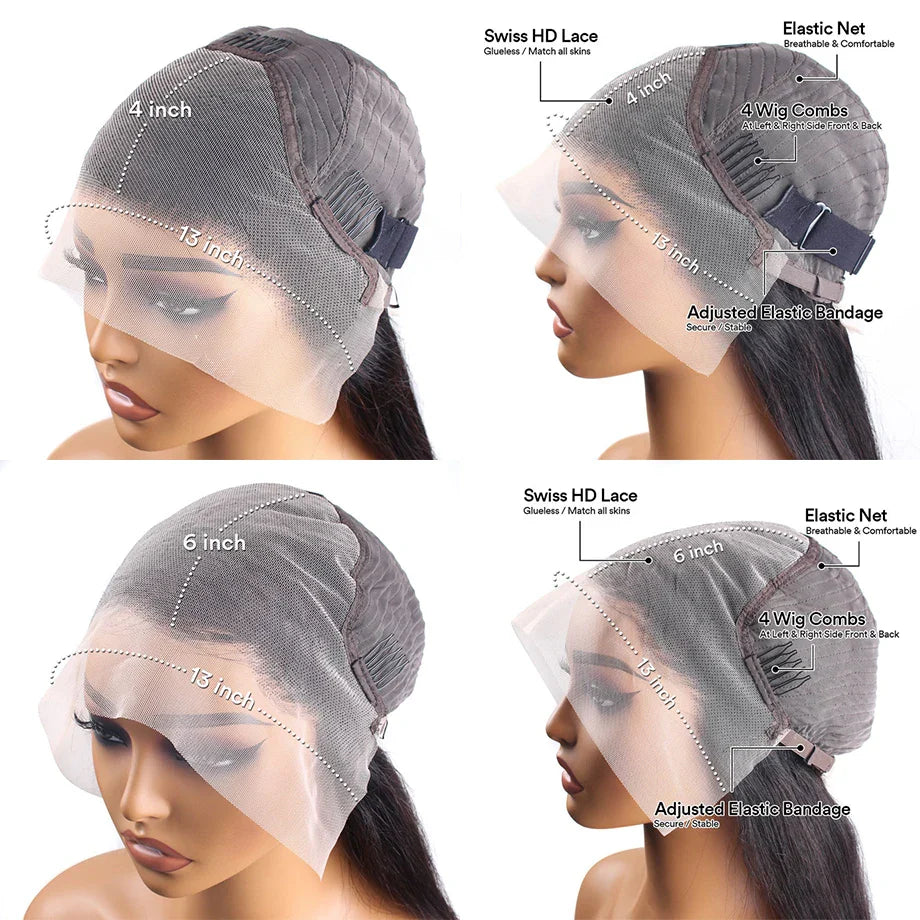 Deep Wave Frontal Hd Lace Curly Hair Wigs