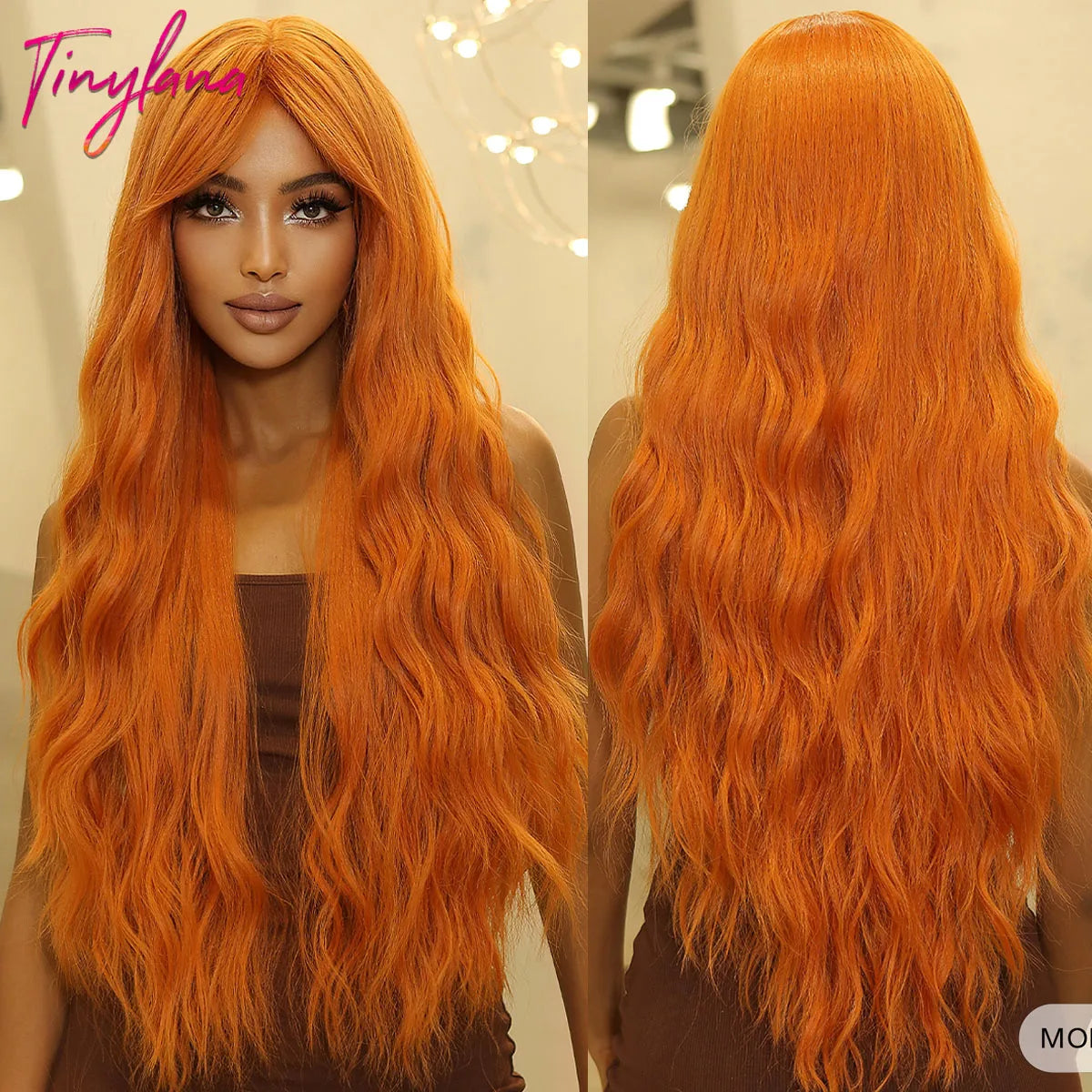 Super Long Curly Chocolate Brown Synthetic Hair Wigs