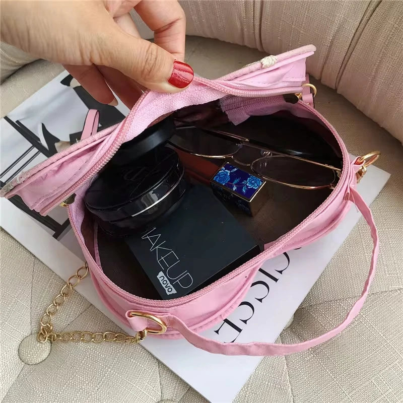 Sweet Lace Heart Round Handbags