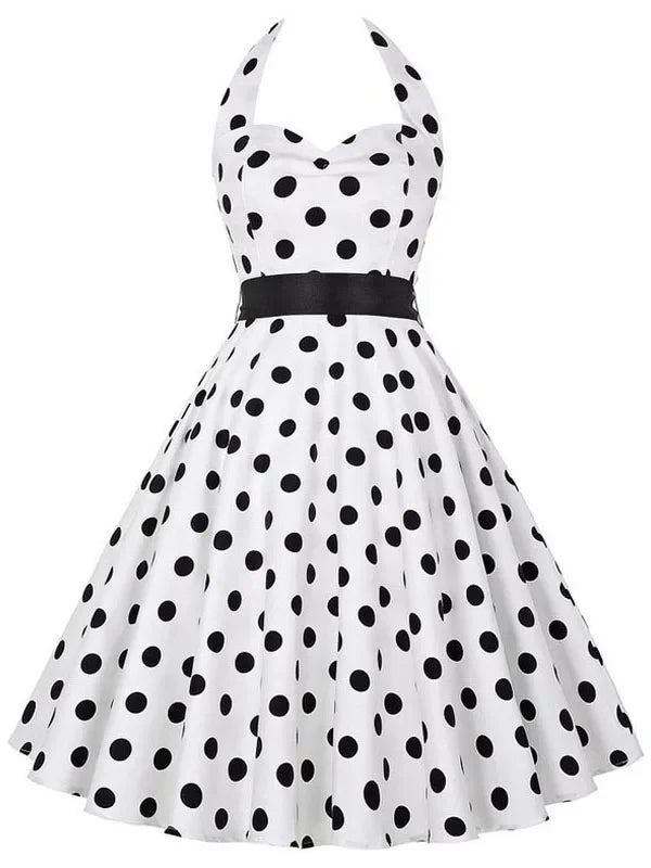 Polka Dot Print Summer Dress
