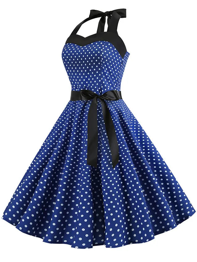Polka Dot Print Summer Dress
