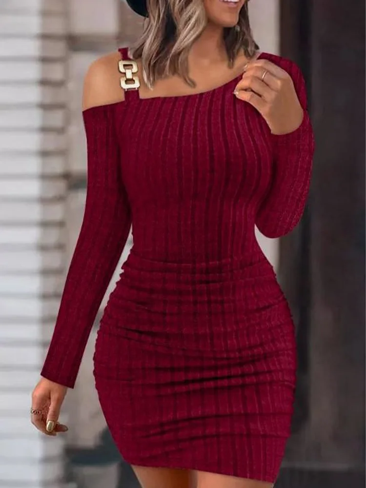Metal Chain Slim Dresses