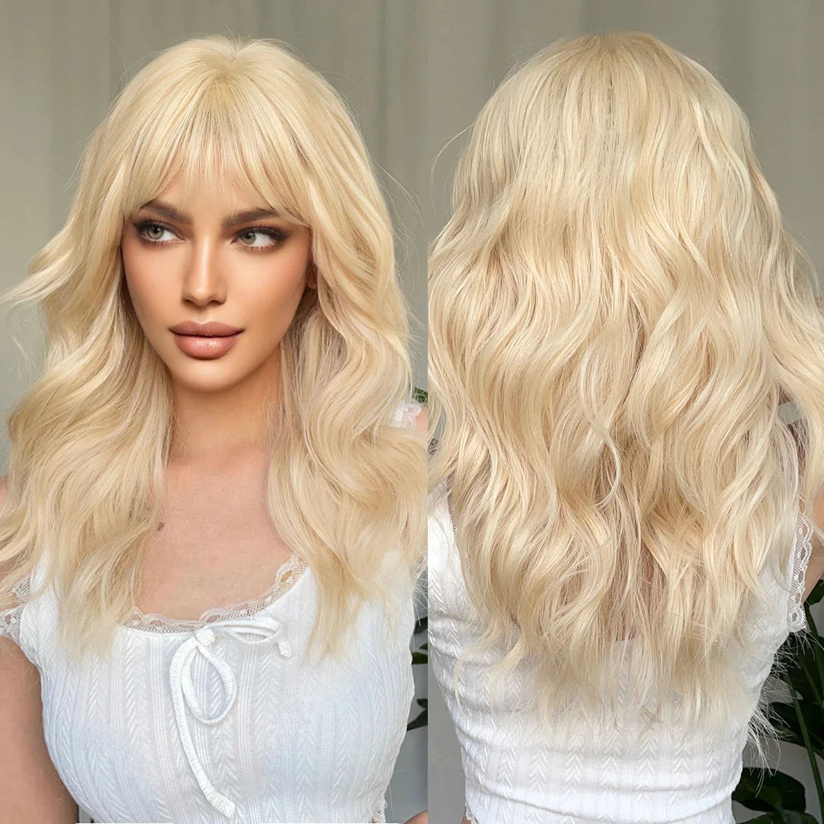 Brown Highlight Synthetic Wigs