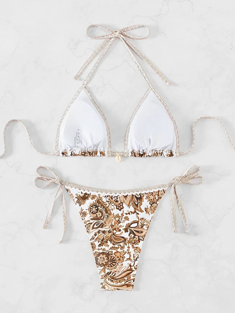 Halter String Triangle Two Piece Bikini
