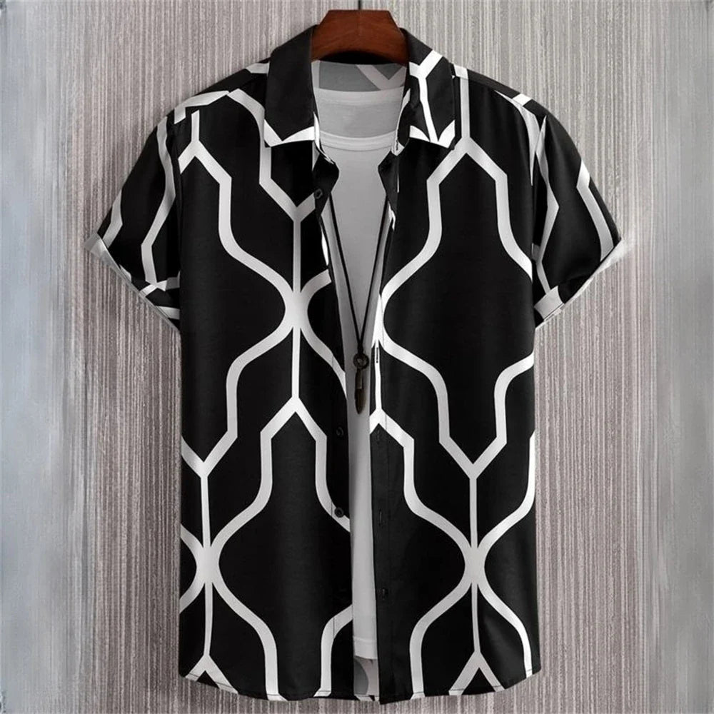 3d Patchwork Printing Hawaiian Shirts