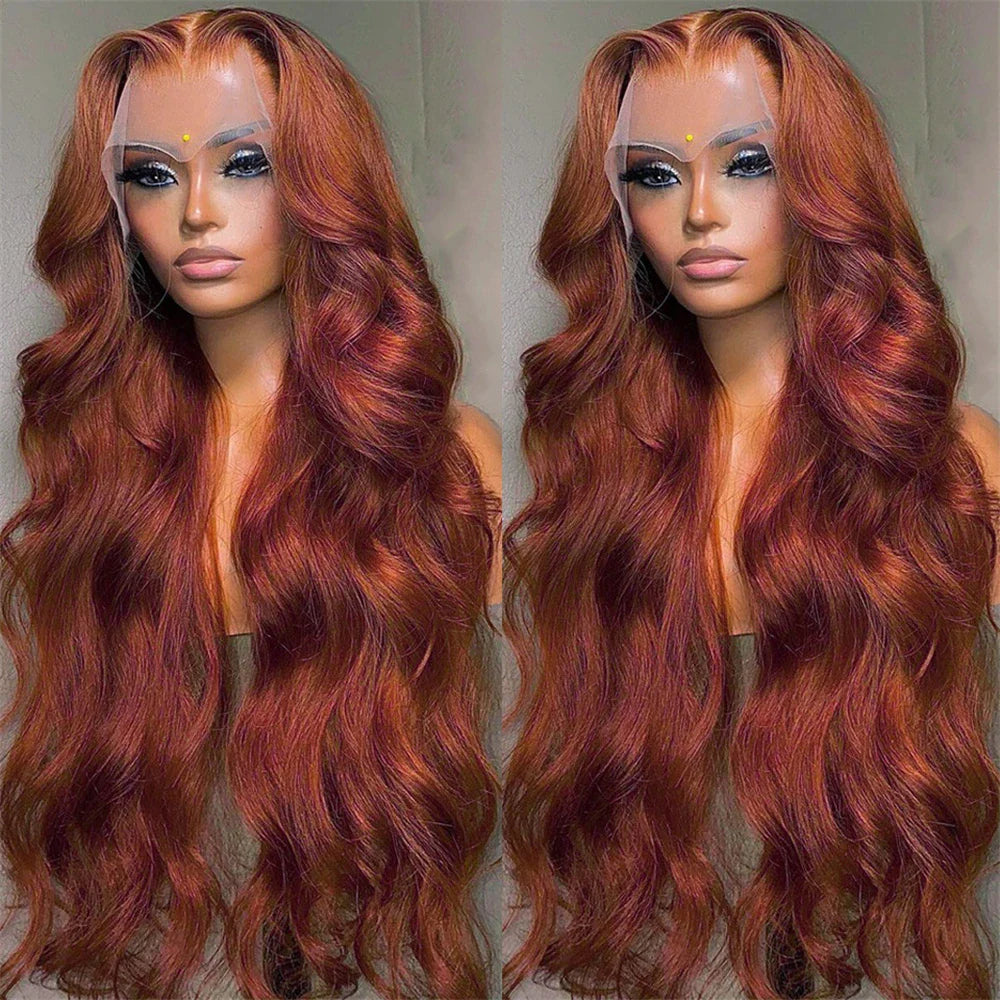 Reddish Brown 13x4 Lace Front Human Hair Wigs