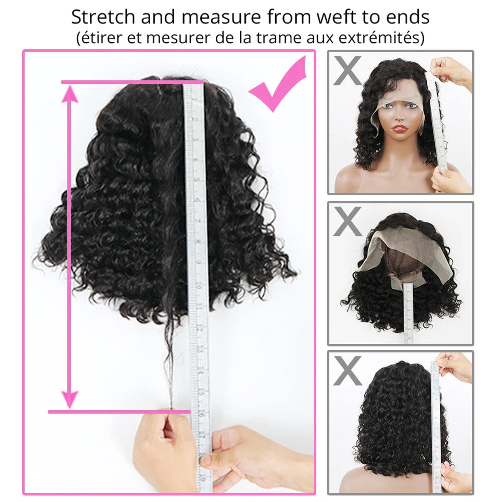Black Curly Deep Water Curly Wigs