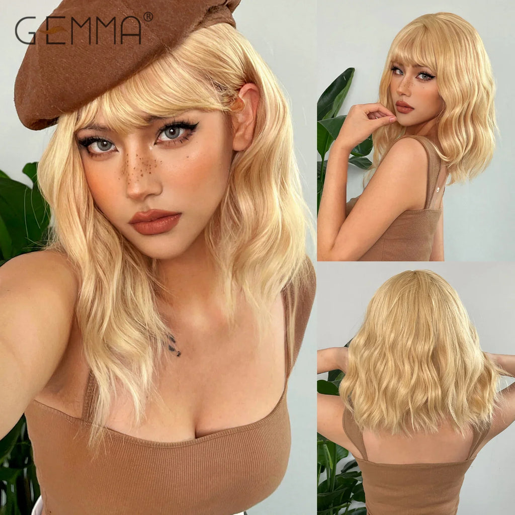 Red Brown Curly Wig