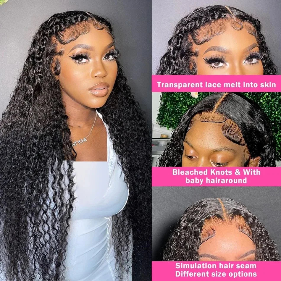 Deep Wave Frontal Hd Lace Curly Hair Wigs