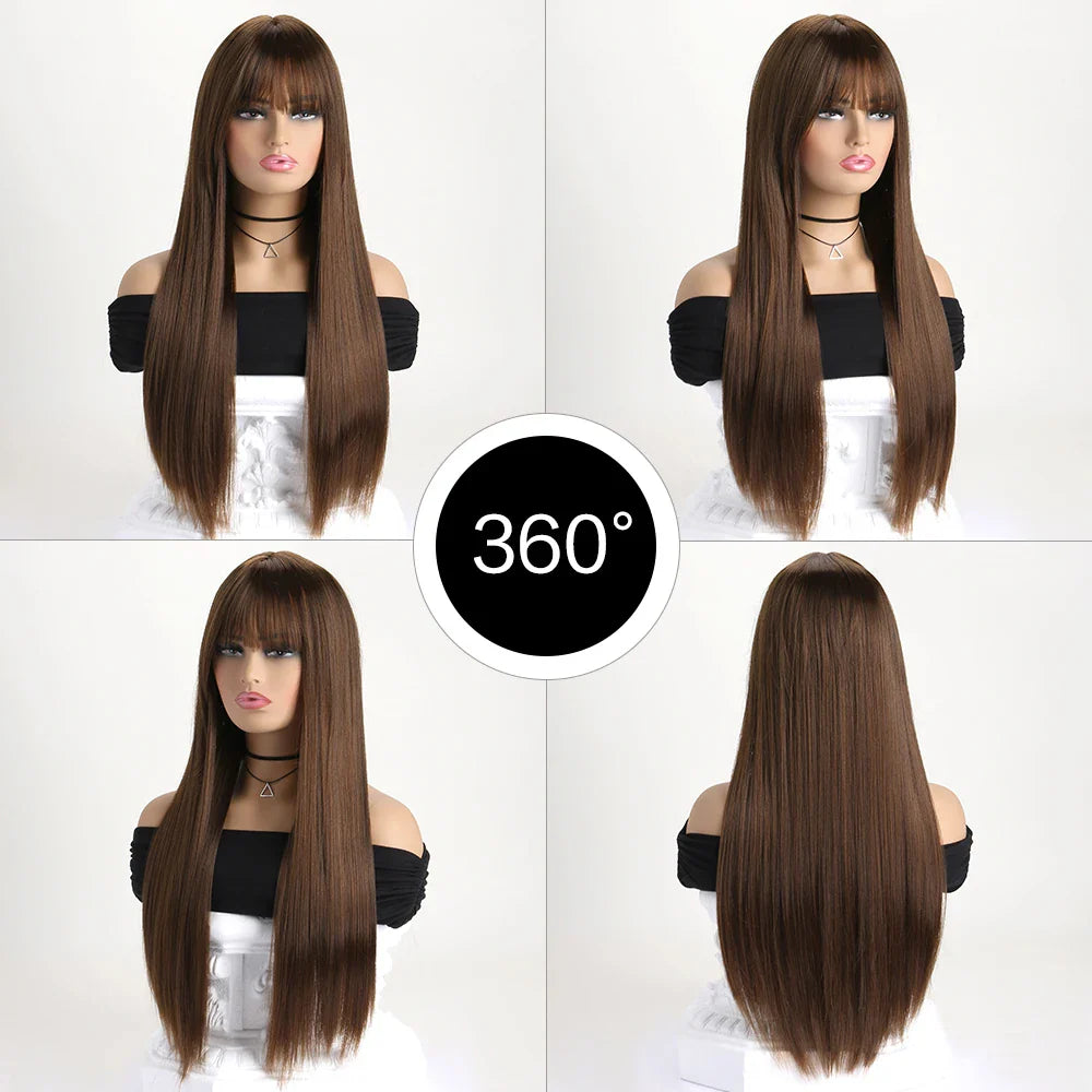 Long Straight Synthetic Wigs