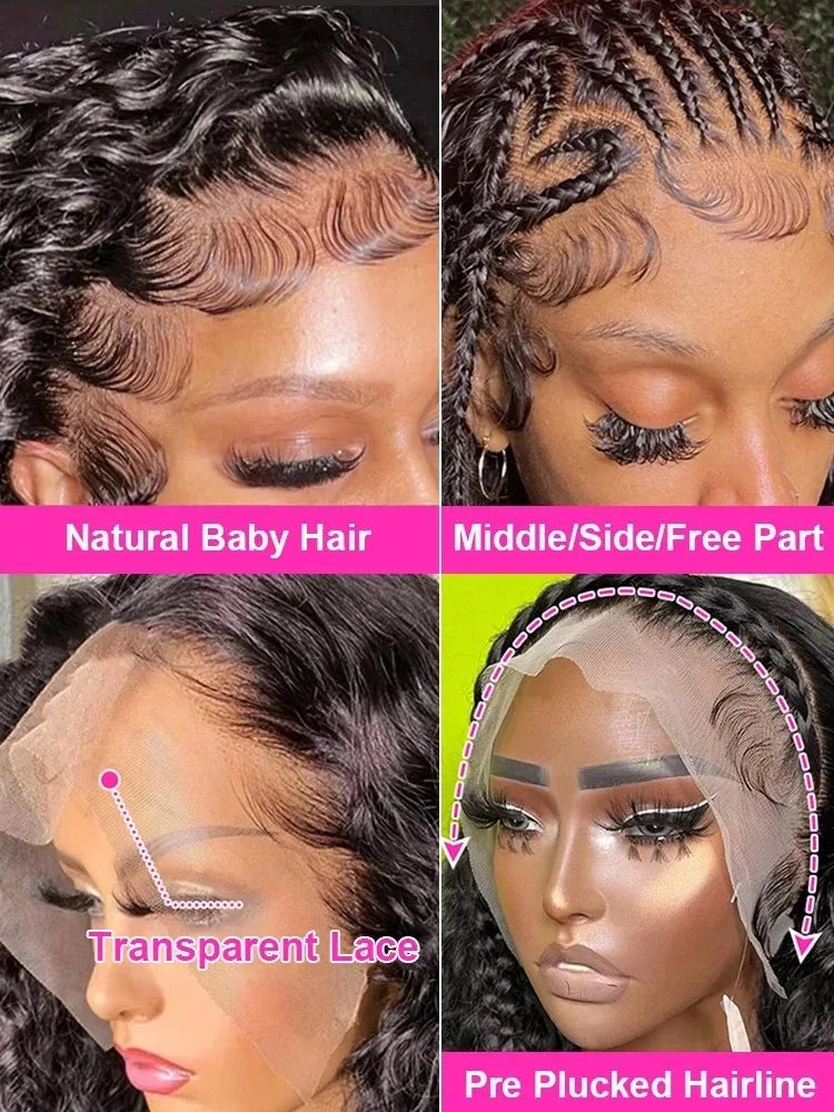 Brazilian Water Deep Wave Lace Front Wigs
