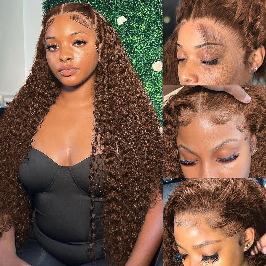 Deep Wave Frontal Curly Hair Wigs
