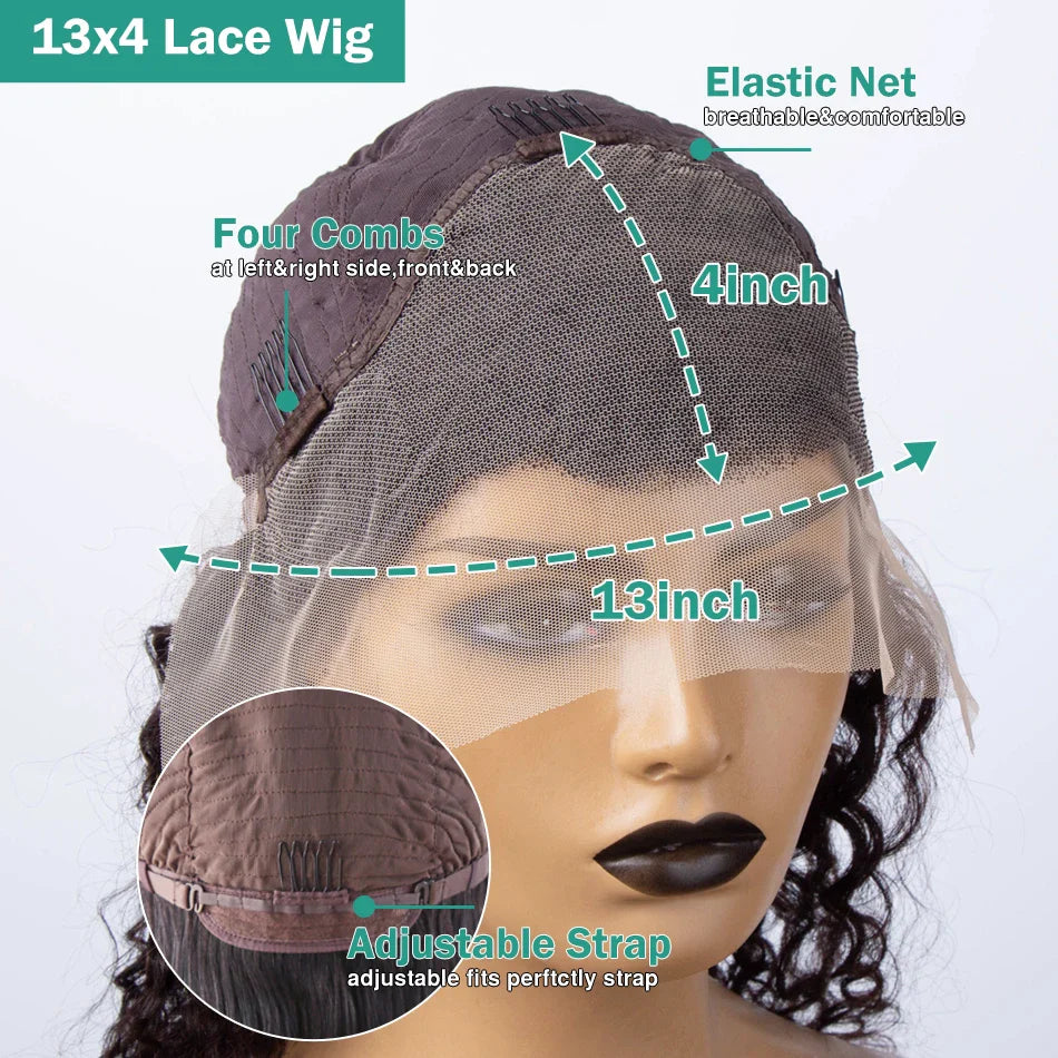 Curly HD Lace Frontal Human Hair Wigs
