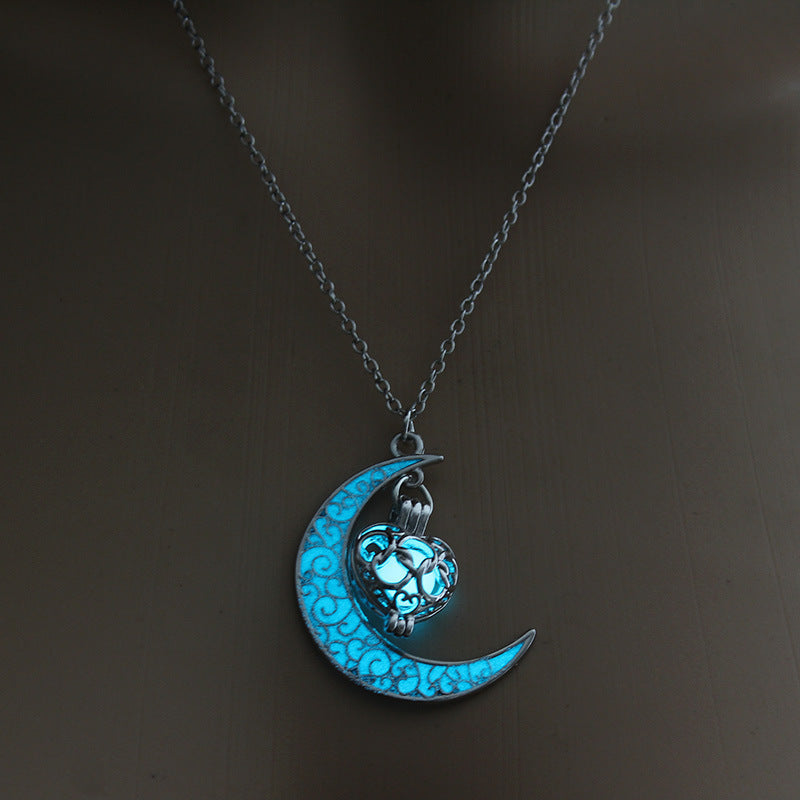 Glowing Silver Plated Chain Necklaces